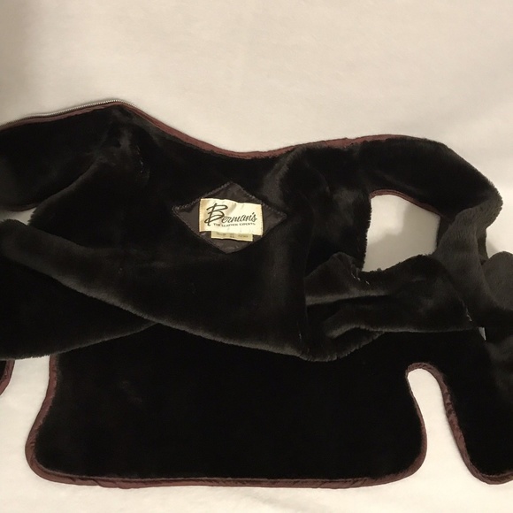 Vintage Berman's Brown Leather Coat Men's Sz 44 - Picture 4 of 8